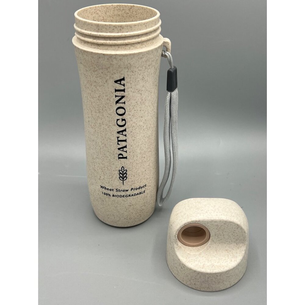 Patagonia Biodegradable Wheat Straw Water Bottle W/ Lid & Strap Travel Quasar - Picture 2 of 10